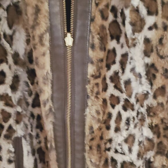 Dennis Basso Reversible Faux Fur/ Faux Suede Coat - Picture 8 of 9